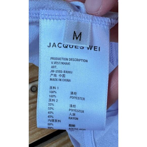 NWT Jacques Wei Sheer Tank Top Size Medium Women’s Light Purple - Picture 5 of 9